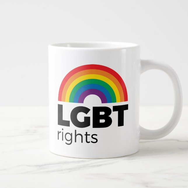 Caneca De Café Grande Direitos LGBT (Direita)
