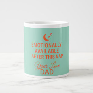 Caneca De Café Grande Disponível Emocionalmente Após Este Cochilo Pai Di