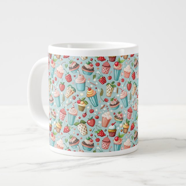 Caneca De Café Grande Diversão com Sorvete (Frente Esquerda)