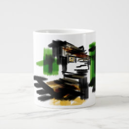Caneca De Café Grande Diversão de inverno com lobos