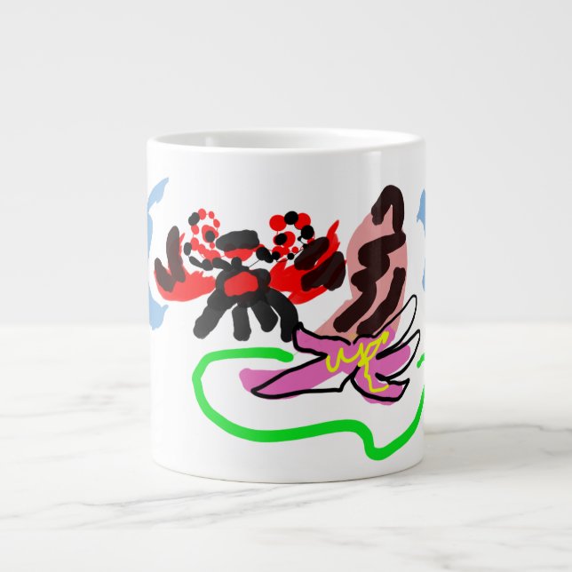 Caneca De Café Grande Diversão de verão com carboidrato (Frente)
