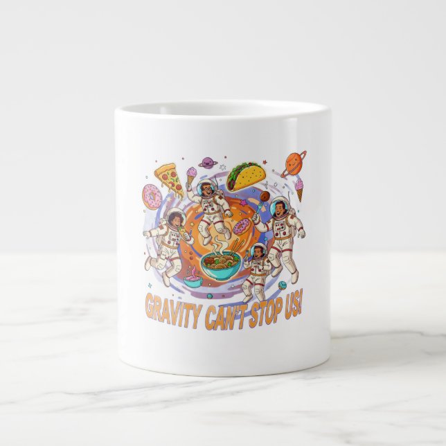 Caneca De Café Grande Diversão Espaço Comida Aventura Design | Comida Có (Frente)