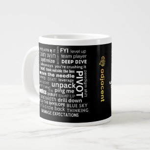 Caneca De Café Grande Diversão Palavra-Boca Personalizada Logotipo Comer