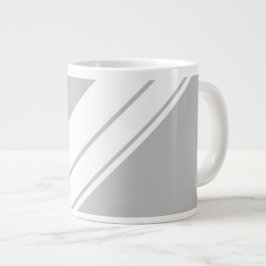 Caneca De Café Grande Divertido Esportivo Estiloso Cinza Claro Listras d
