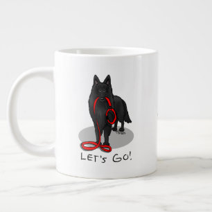 Caneca De Café Grande Divertido Vamos Lá! Passear Cão de Pastor Belga (p