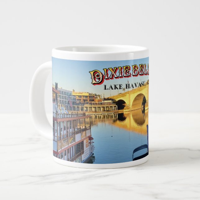 Caneca De Café Grande Dixie Belle Paddle Wheeler Barco de Itinerância (Frente Esquerda)