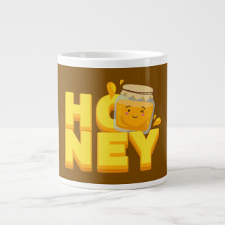 Caneca De Café Grande Doce design de texto de mel