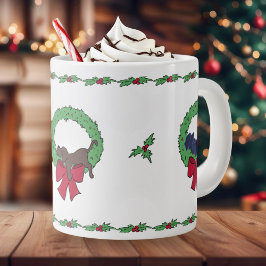 Caneca De Café Grande Doce Do Laboratório Morte Feriada Branca Festiva