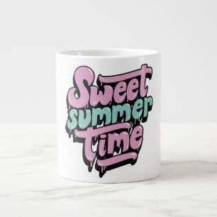 Caneca De Café Grande Doce Tempo de Verão Retrô