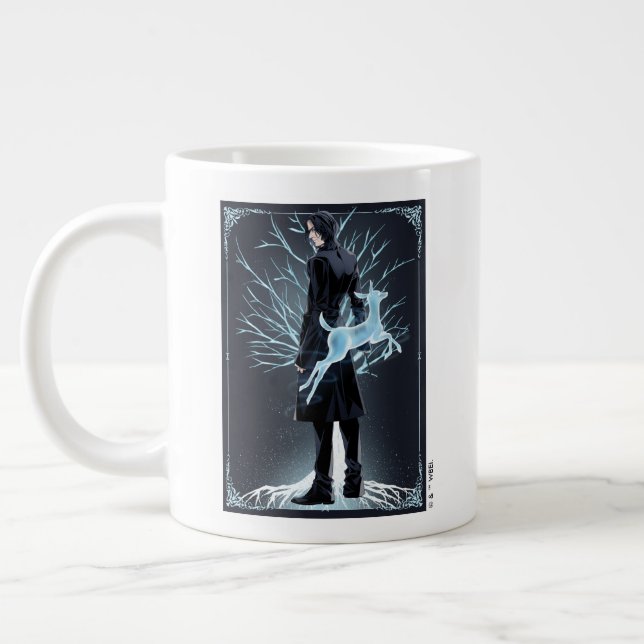 Caneca De Café Grande Doe Patronus do Anime Severus Snape (Esquerda)