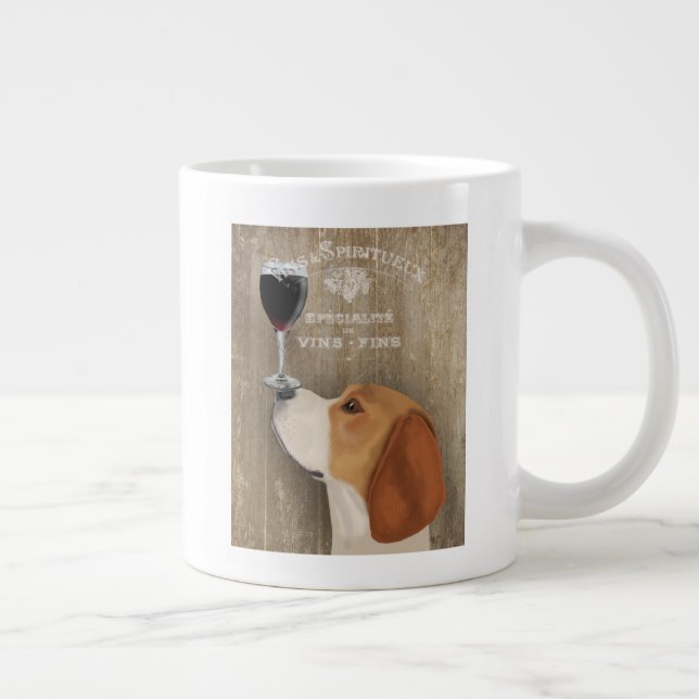 Caneca De Café Grande Dog Au Vin Beagle (Direita)