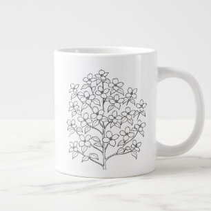 Caneca De Café Grande Dogwood Flor - Cornus florida - Plantas Nativas