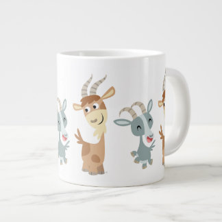 Caneca De Café Grande Dois Bons Cartoons Felizes Capturam Jumbo Mug