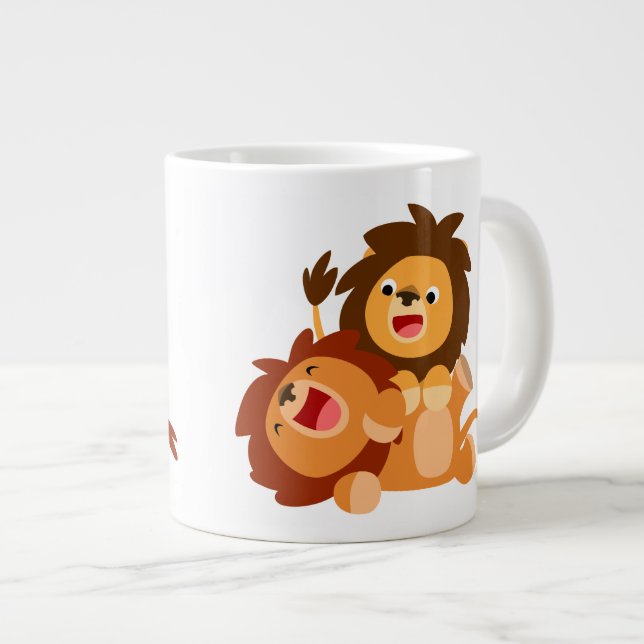 Caneca De Café Grande Dois Bons Leões Jumbo Mug (Frente Esquerda)