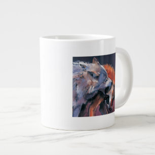 Caneca De Café Grande Dois lobos
