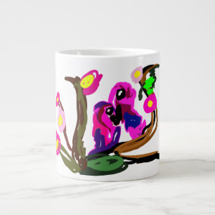 Caneca De Café Grande Dois papagaios vivem 
