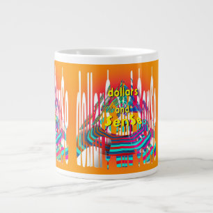 Caneca De Café Grande Dólar Arco-íris$ E $en$e 