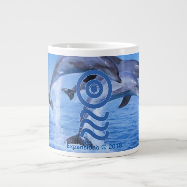 Caneca De Café Grande Dolphin Mug de 20 OZ (Frente)