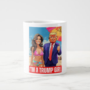 CANECA DE CAFÉ GRANDE DONALD TRUMP - EU SOU UMA GAROTA TRUMP