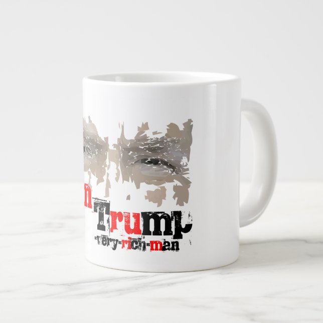 Caneca De Café Grande Donald Trump presidente Torna o Excelente da Améri (Frente Esquerda)