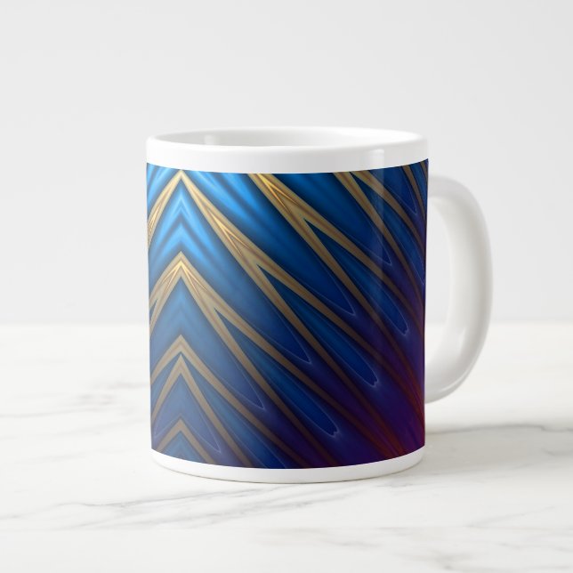 Caneca De Café Grande Dourada da Cordilha Azul (Frente Esquerda)