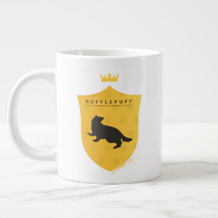 Caneca De Café Grande Dourado HUFFLUFF™ Crest Crowado