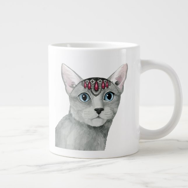 Caneca De Café Grande Downton Cat | Bejeweled (Direita)