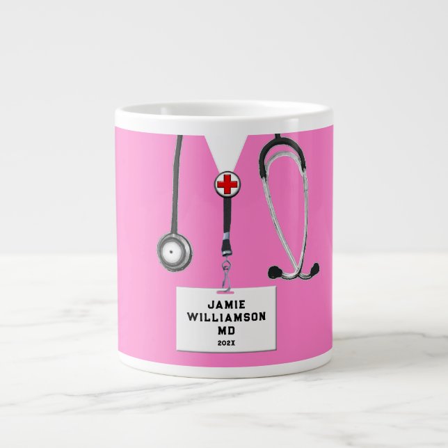 Caneca De Café Grande Dr. Pink Scrubs Gift (Frente)
