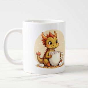 Caneca De Café Grande Dragãozinho Fofo de Chocolate Quente Kids Kawaii A