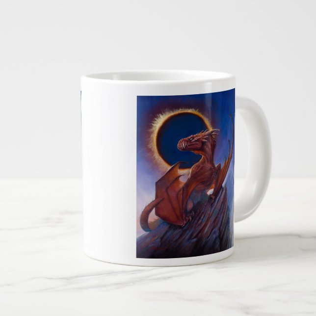 Caneca De Café Grande Dragon Eclipse (Frente Esquerda)