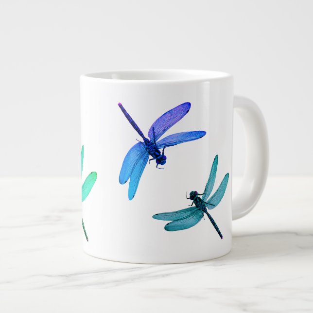 Caneca De Café Grande Dragonflies 20oz Giant Coffee Mug (Frente Esquerda)