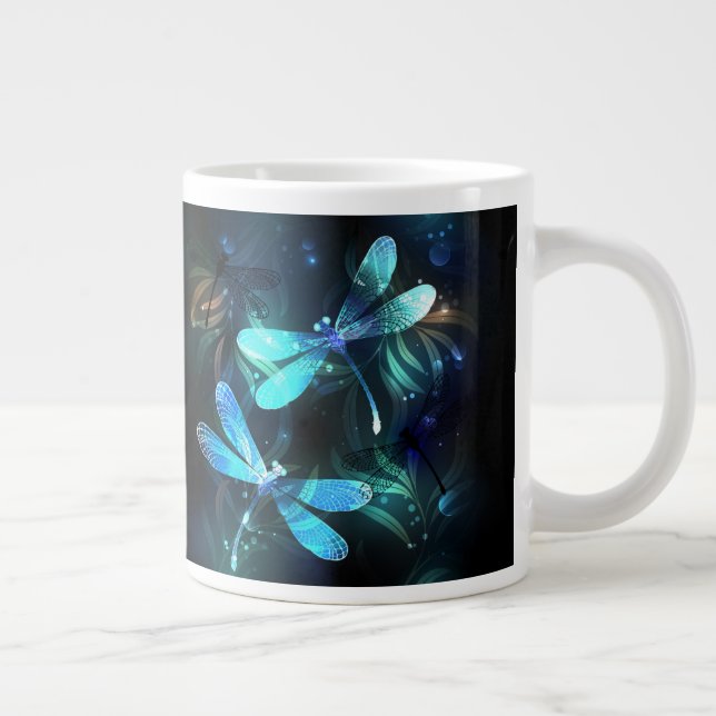 Caneca De Café Grande Dragonflies de lago (Direita)