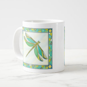 Caneca De Café Grande Dragonfly de Pastel Luminoso por Vanna Lam