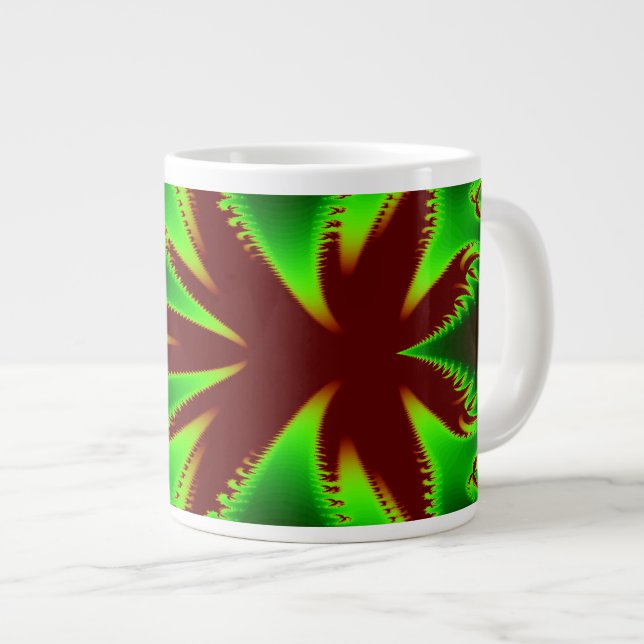 Caneca De Café Grande Dragonfly in Flames Mug (Frente Esquerda)