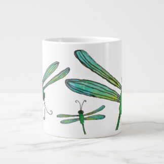 Caneca De Café Grande Dragonfly Watercolor Mug