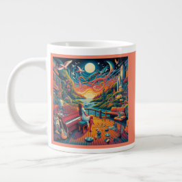 Caneca De Café Grande Dreamy Riverfront Harmony