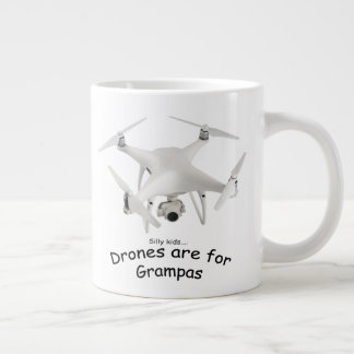Caneca De Café Grande Drone Grampa Jumbo Mug