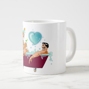 Caneca De Café Grande duas banheiras orgulho gay, bolhas, presentes, LGB