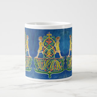 Caneca De Café Grande Duas jovens mulheres modernamente estilizadas com