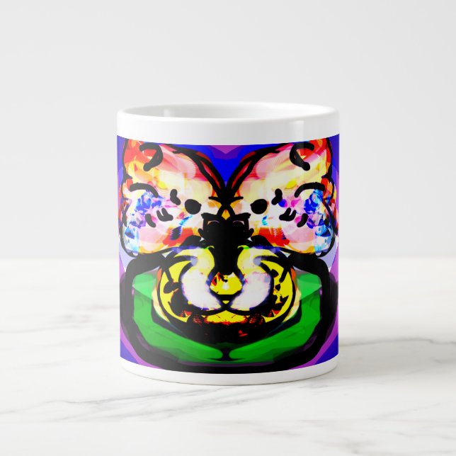 Caneca De Café Grande Duas pombas primavera  (Frente)