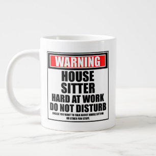 Caneca De Café Grande Duro De Averiguação De Casa No Trabalho Não Inc