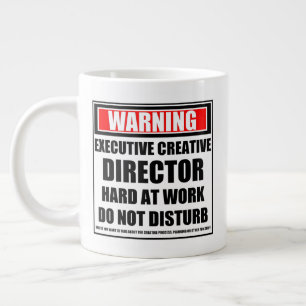 Caneca De Café Grande Duro De Diretor Executivo Criativo No Trabalho