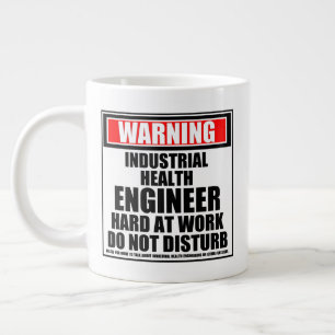 Caneca De Café Grande Duro De Engenheiro De Saúde Industrial No Trabalh