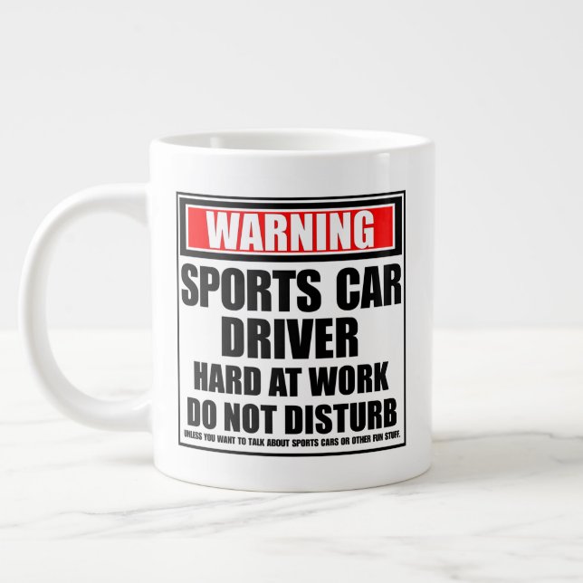 Caneca De Café Grande Duro De Motorista De Carro Esportivo No Trabalho (Esquerda)