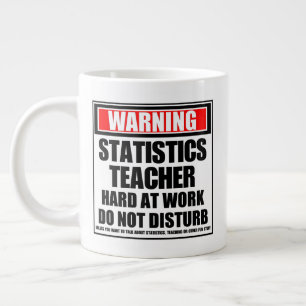 Caneca De Café Grande Duro De Professores De Estatísticas De Advertênc