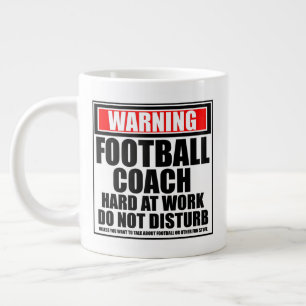 Caneca De Café Grande Duro De Treinador De Futebol No Trabalho Não Inco