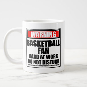 Caneca De Café Grande Duro De Ventilador De Basquete No Trabalho Não In