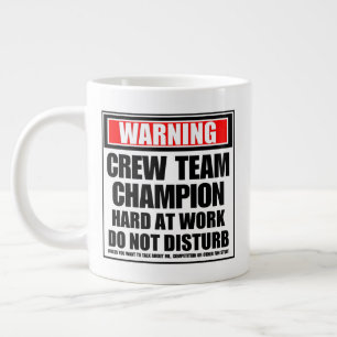 Caneca De Café Grande Duro Do Campeão Da Equipe De Alerta No Trabalho