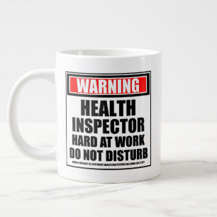 Caneca De Café Grande Duro do Inspetor de Integridade de Aviso no Trabal