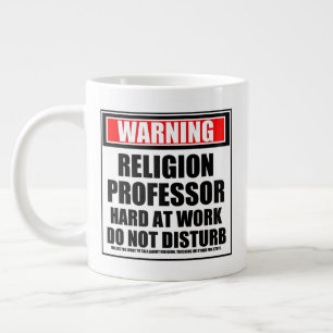 Caneca De Café Grande Duro Do Professor De Religião No Trabalho